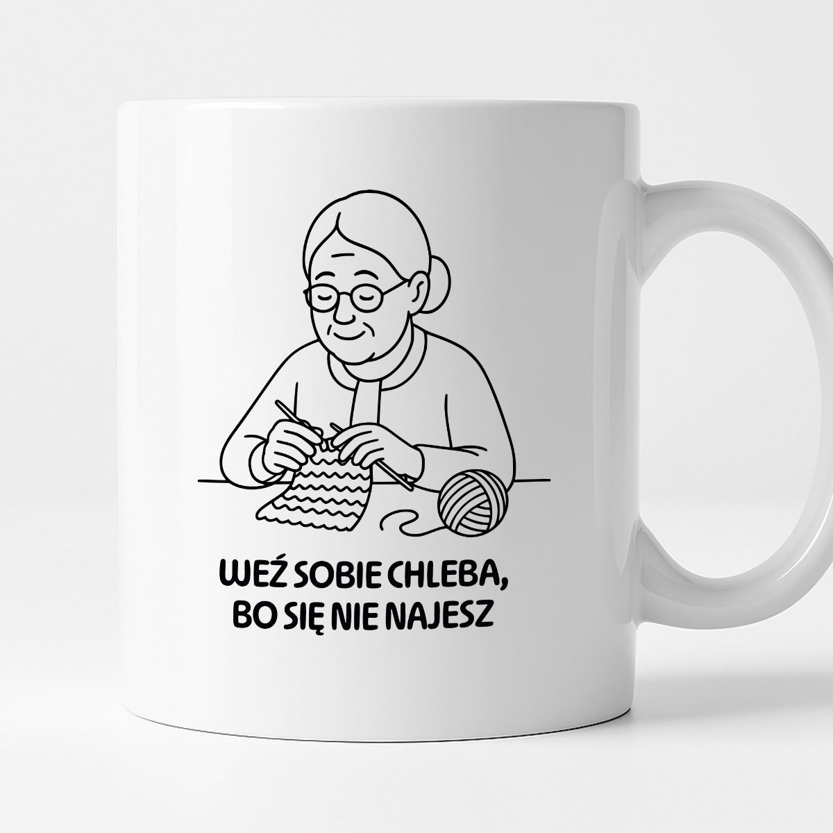 Kubek dla Babci / Dziadka - "Weź sobie chleba, bo się nie najesz"