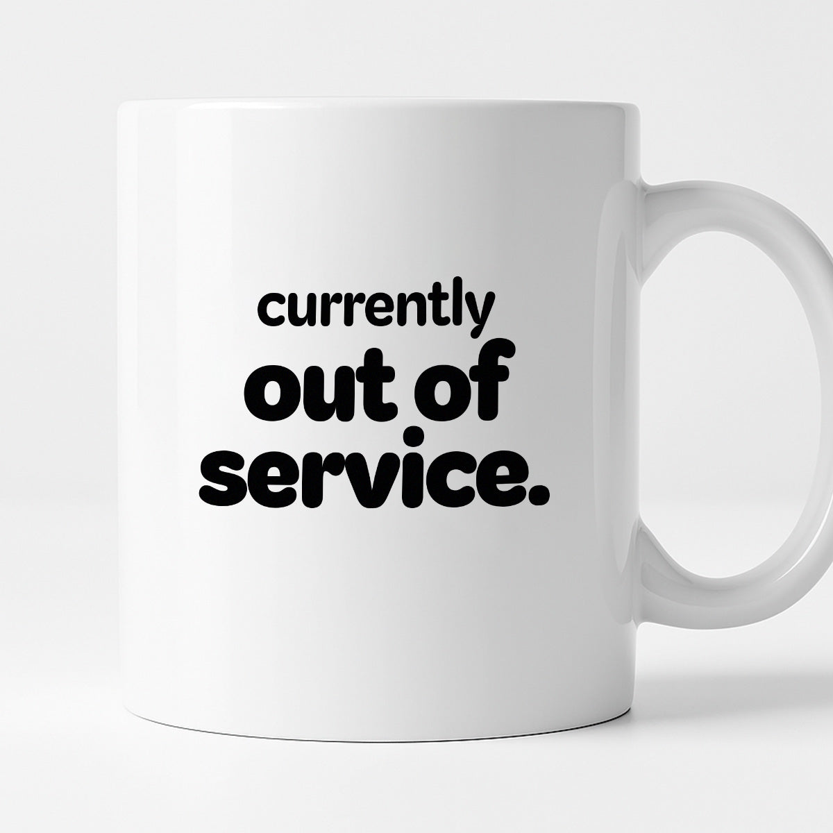 Kubek z nadrukiem - "currently out of service"