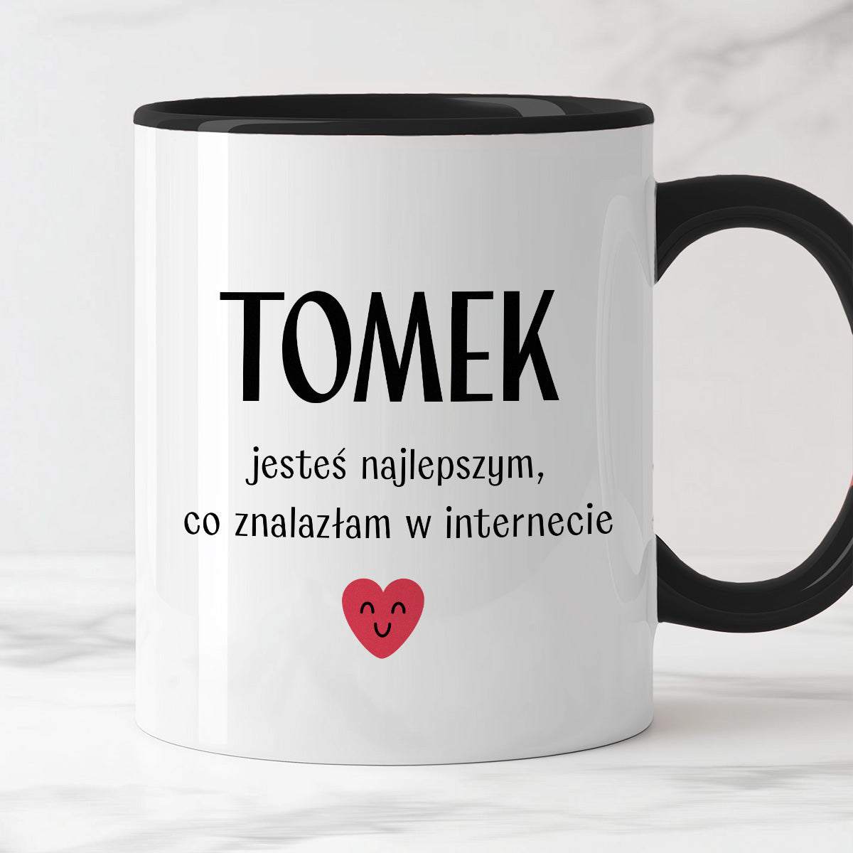 Kubek spersonalizowany z nadrukiem "Jesteś najlepszym, co znalazłam w 