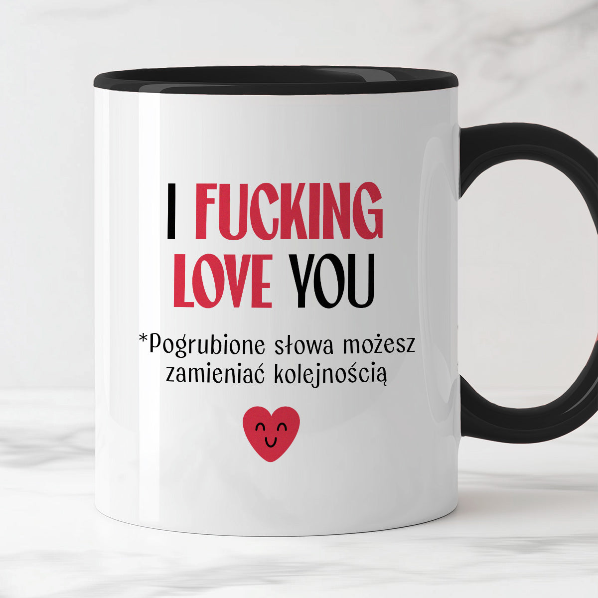 Kubek z nadrukiem "I fucking love you" [wersja PL] - WALENTYNKI