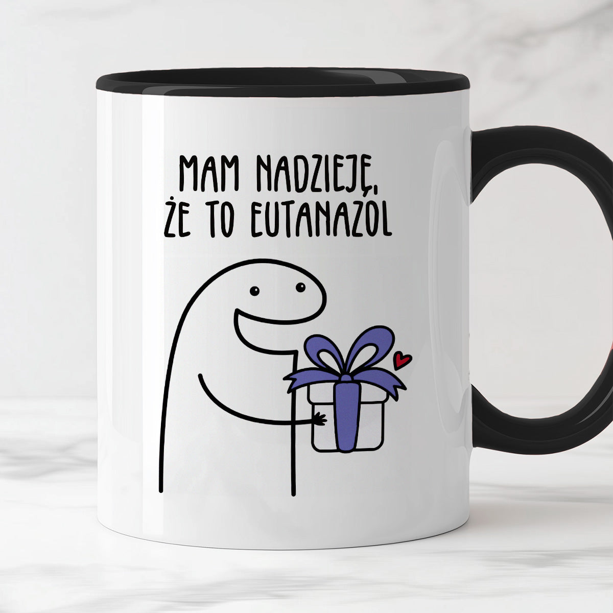 Kubek z nadrukiem "Mam nadzieję, że to eutanazol"