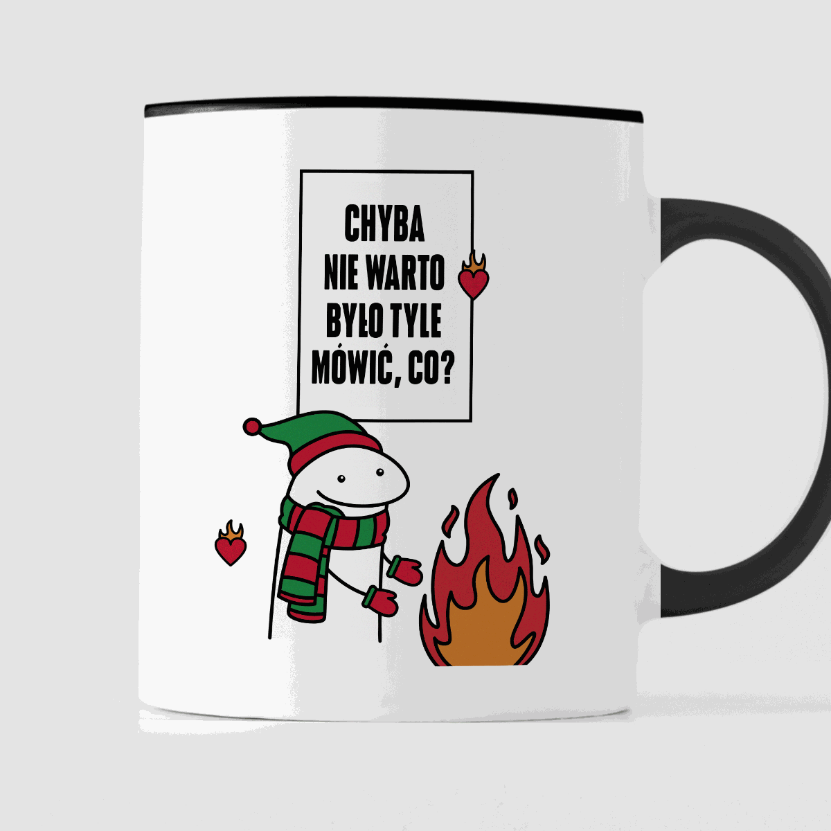 Kubek świąteczny mem "Chyba nie warto było tyle mówić"