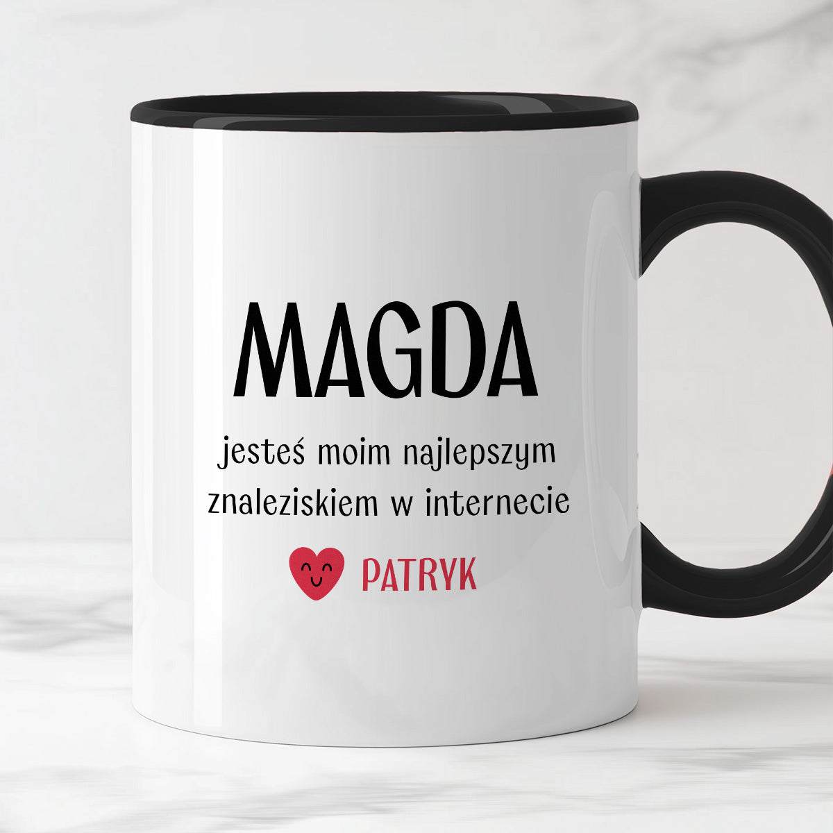 Kubek spersonalizowany z nadrukiem "Jesteś moim najlepszym znaleziskie