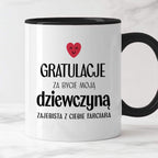 Kubek z nadrukiem "Gratulacje za bycie moją dziewczyną - zajebista z C