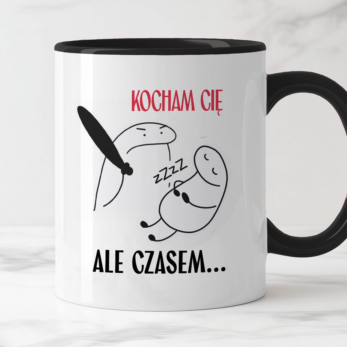 Kubek z nadrukiem "Kocham Cię, ale czasem..." - WALENTYNKI