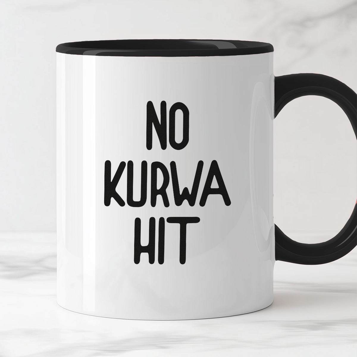 Kubek z nadrukiem "No kurwa hit"