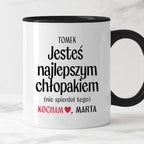 Kubek spersonalizowany z nadrukiem "Jesteś najlepszym chłopakiem (nie 