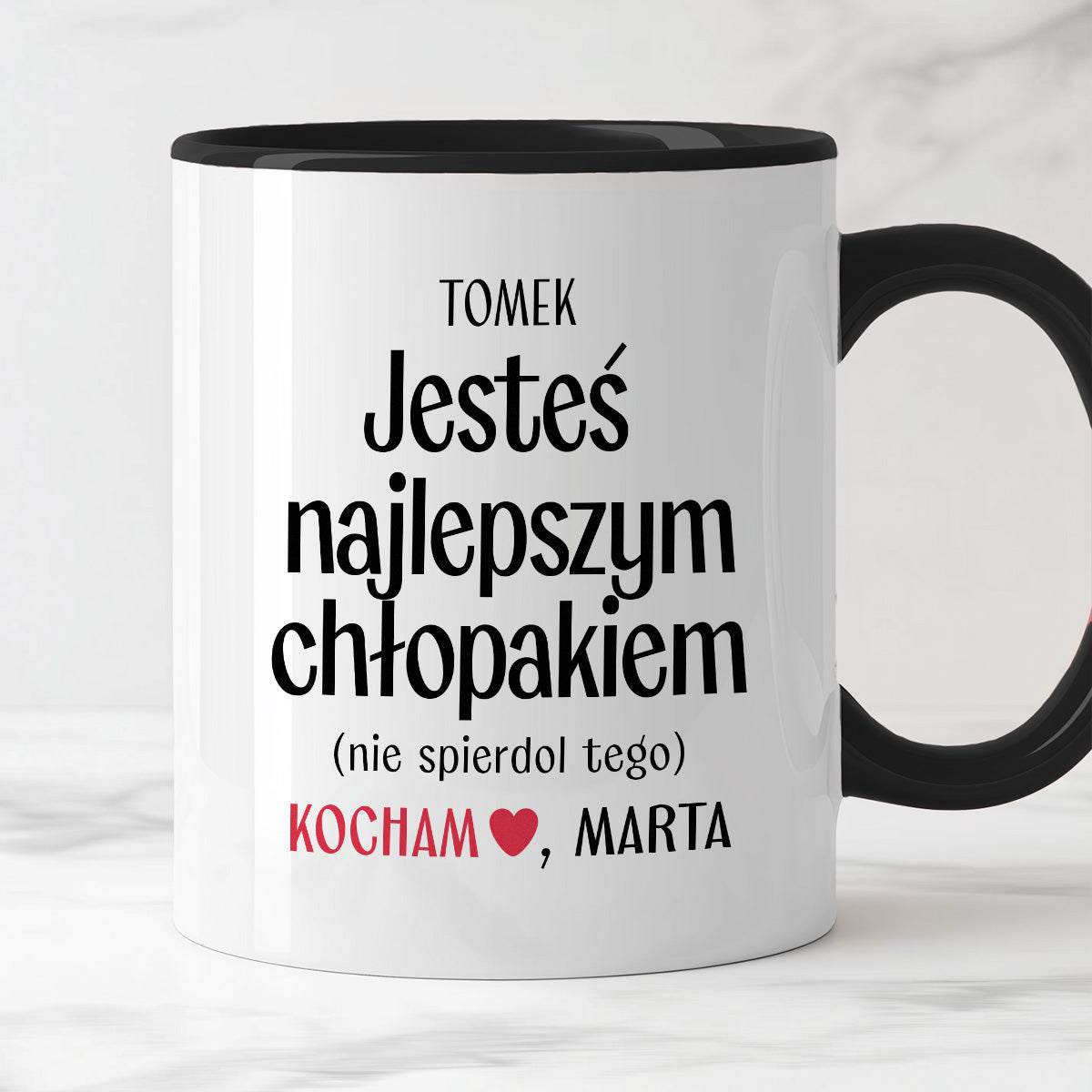 Kubek spersonalizowany z nadrukiem "Jesteś najlepszym chłopakiem (nie 