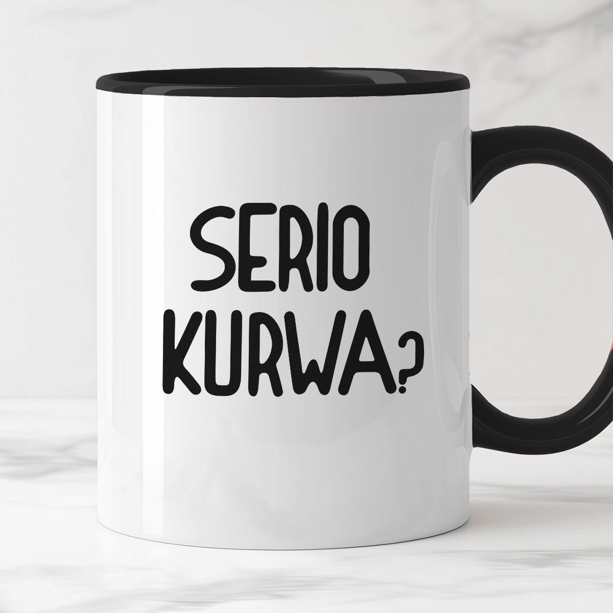 Kubek z nadrukiem "Serio kurwa?"