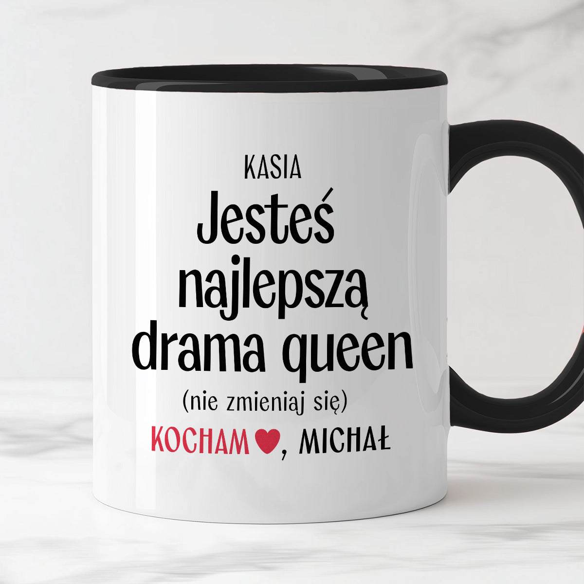 Kubek spersonalizowany z nadrukiem "Jesteś najlepszą drama queen (nie 