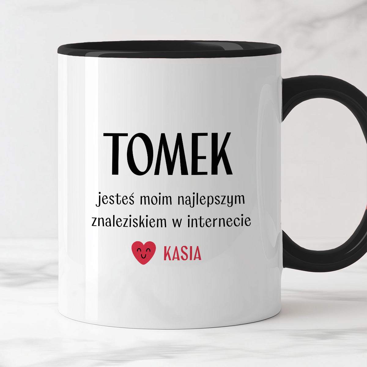 Kubek spersonalizowany z nadrukiem "Jesteś moim najlepszym znaleziskie