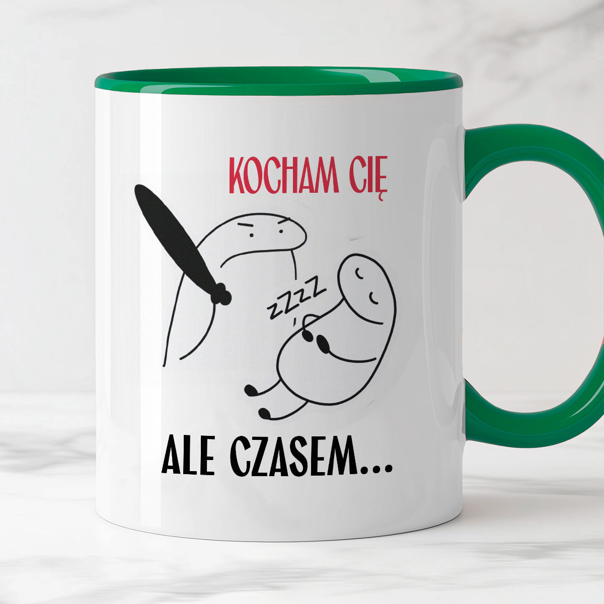 Kubek z nadrukiem "Kocham Cię, ale czasem..." - WALENTYNKI