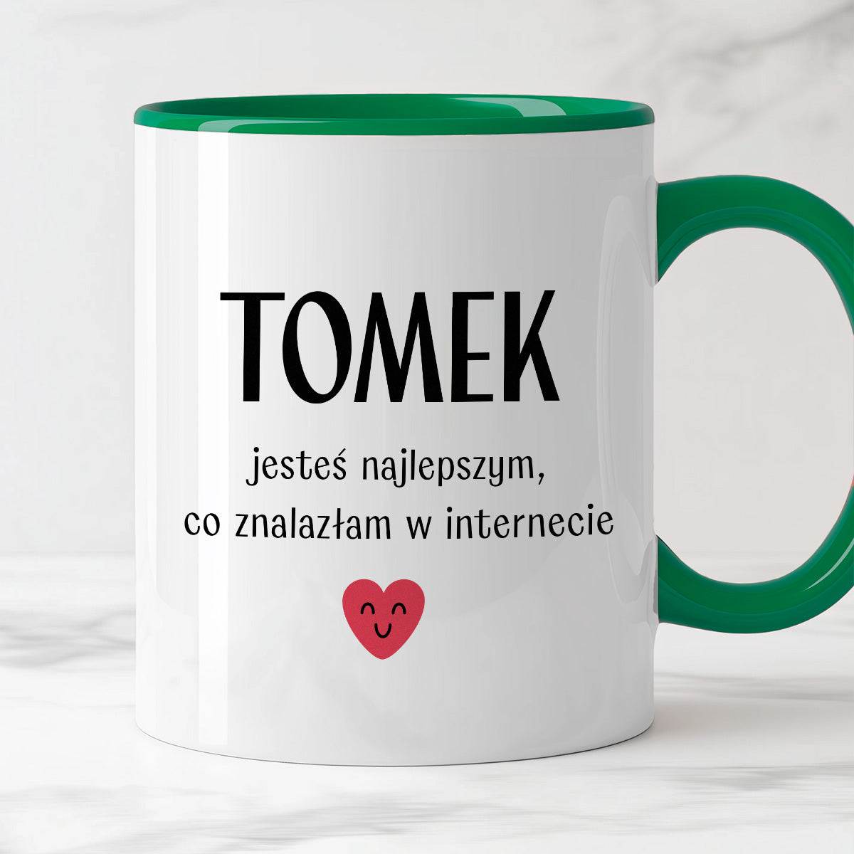 Kubek spersonalizowany z nadrukiem "Jesteś najlepszym, co znalazłam w 