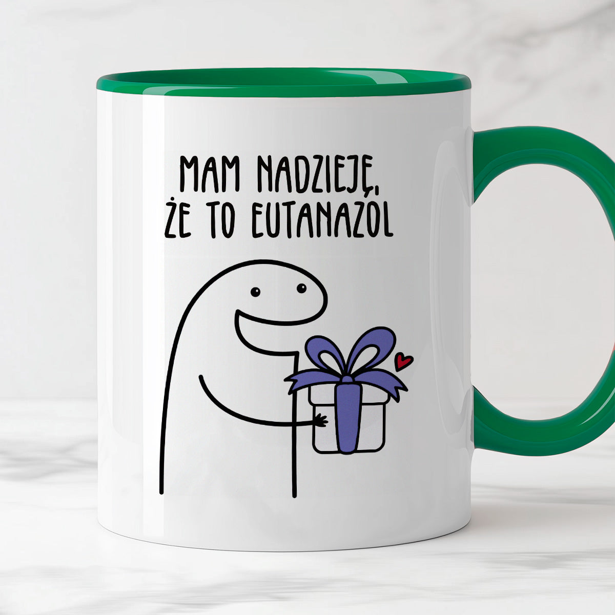 Kubek z nadrukiem "Mam nadzieję, że to eutanazol"