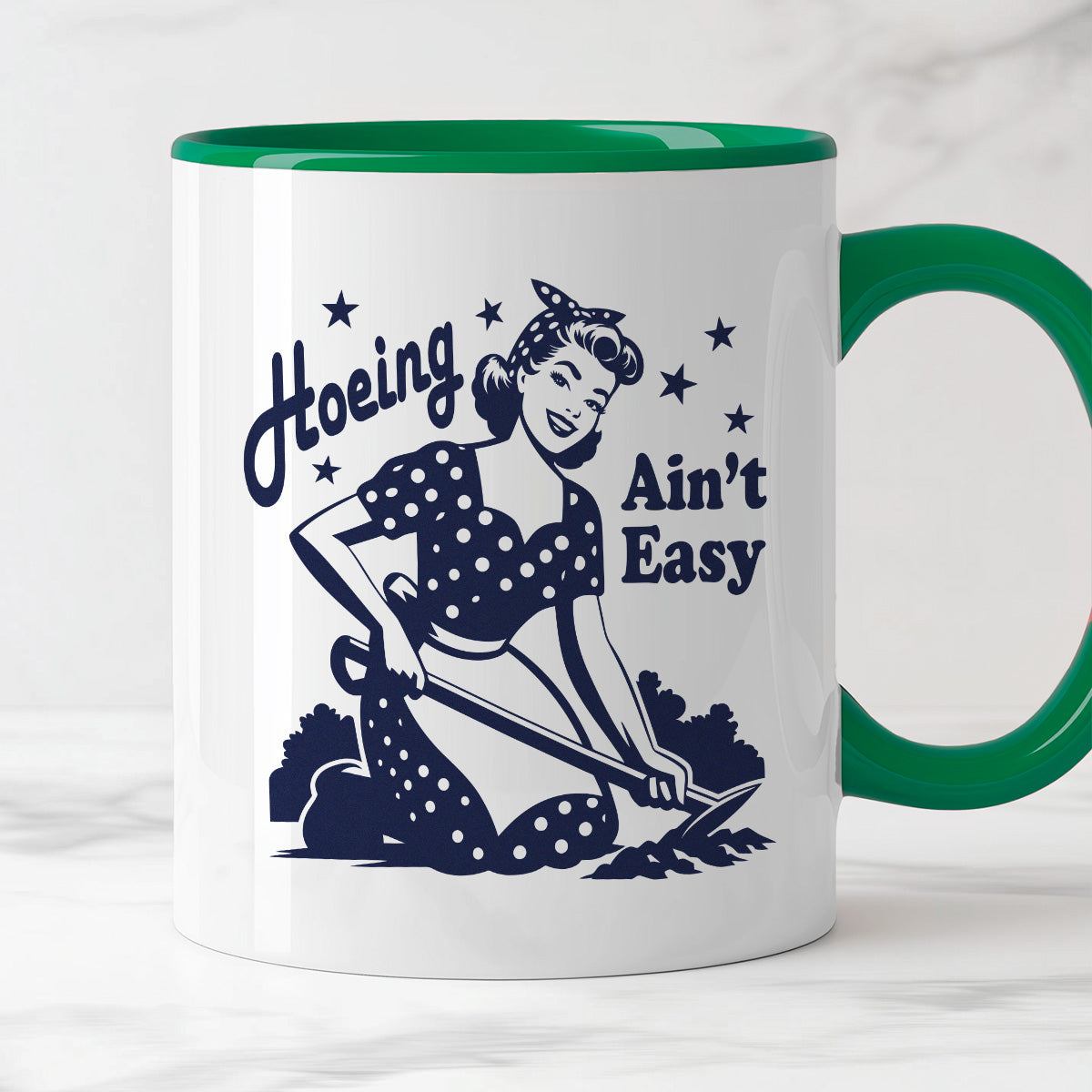 Kubek z nadrukiem "Hoeing Ain't Easy"