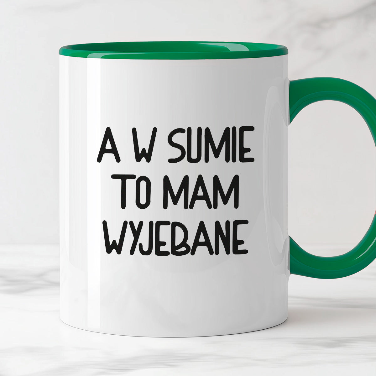 Kubek z nadrukiem "A w sumie, to mam wyjebane"