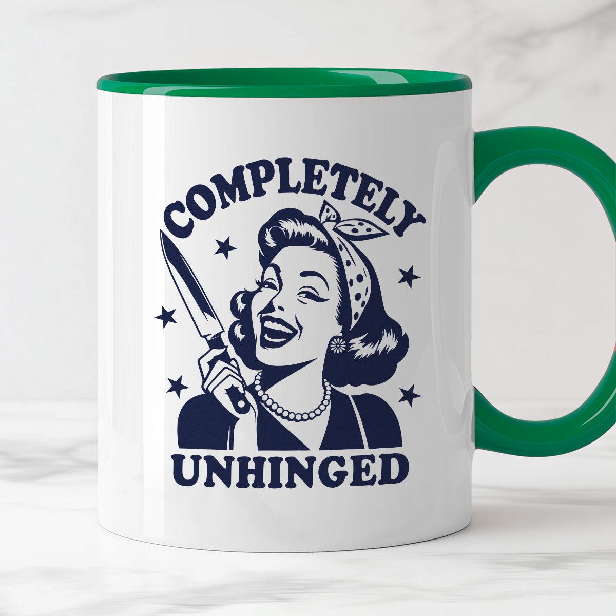 Kubek z nadrukiem "Completely Unhinged"