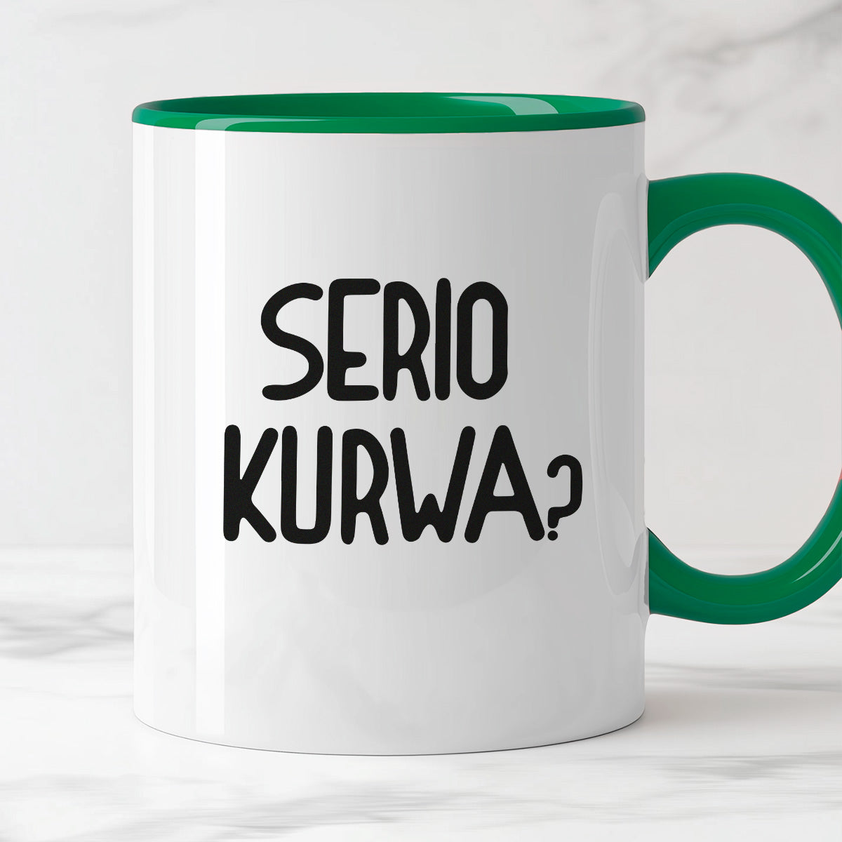 Kubek z nadrukiem "Serio kurwa?"