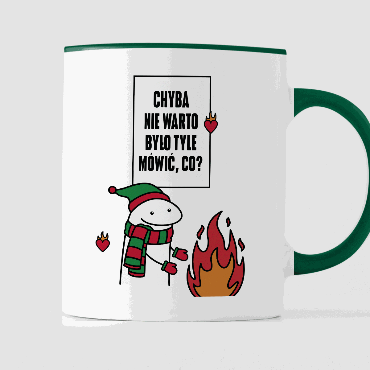 Kubek świąteczny mem "Chyba nie warto było tyle mówić"