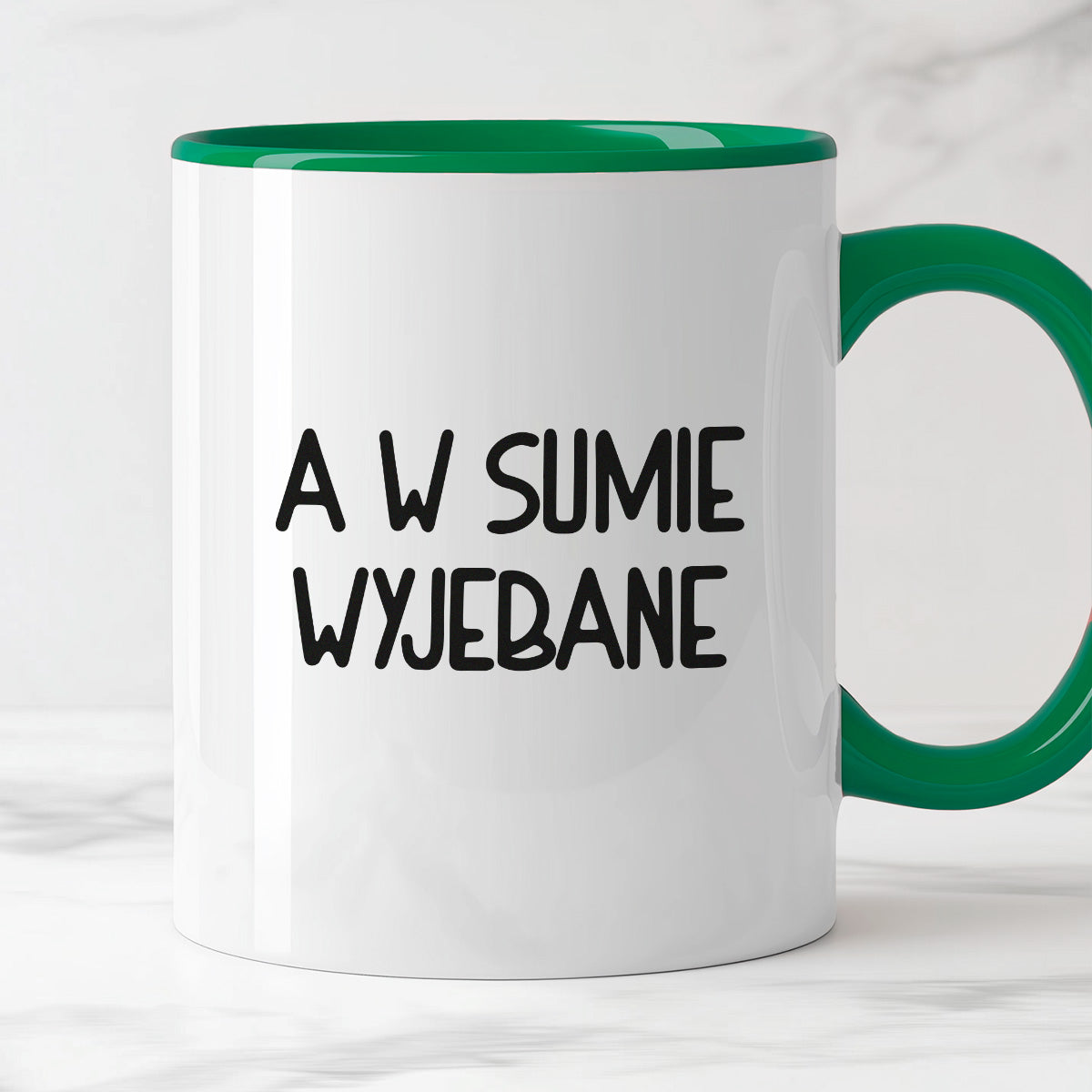 Kubek z nadrukiem "A w sumie wyjebane"