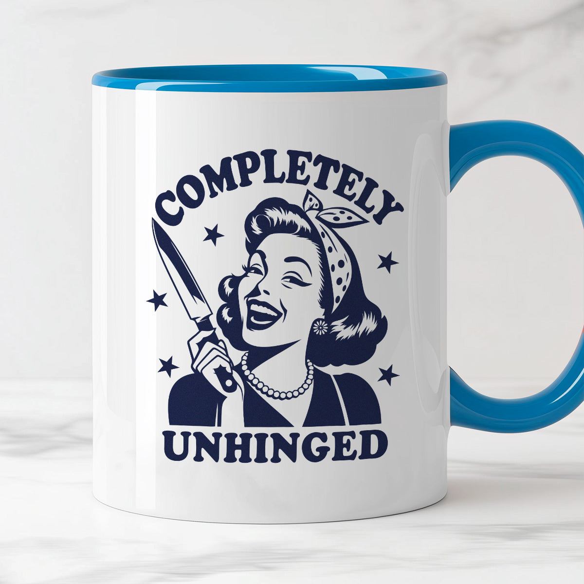 Kubek z nadrukiem "Completely Unhinged"