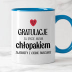 Kubek z nadrukiem "Gratulacje za bycie moim chłopakiem - zajebisty z C