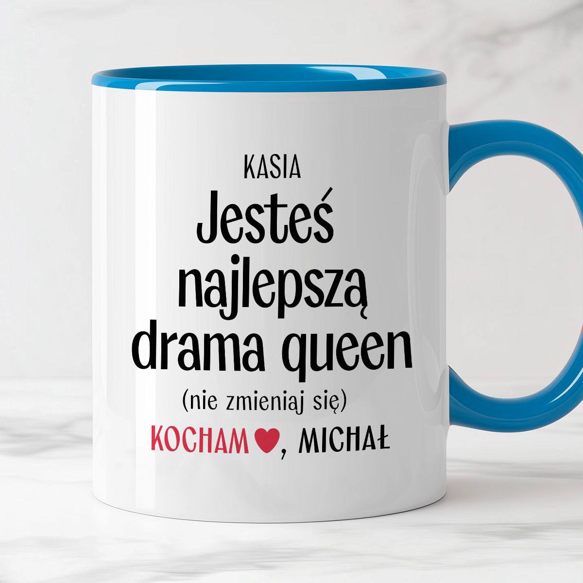 Kubek spersonalizowany z nadrukiem "Jesteś najlepszą drama queen (nie 