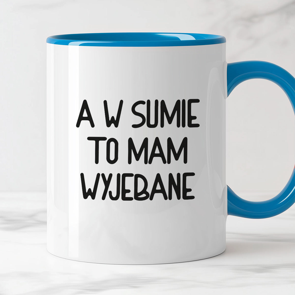 Kubek z nadrukiem "A w sumie, to mam wyjebane"