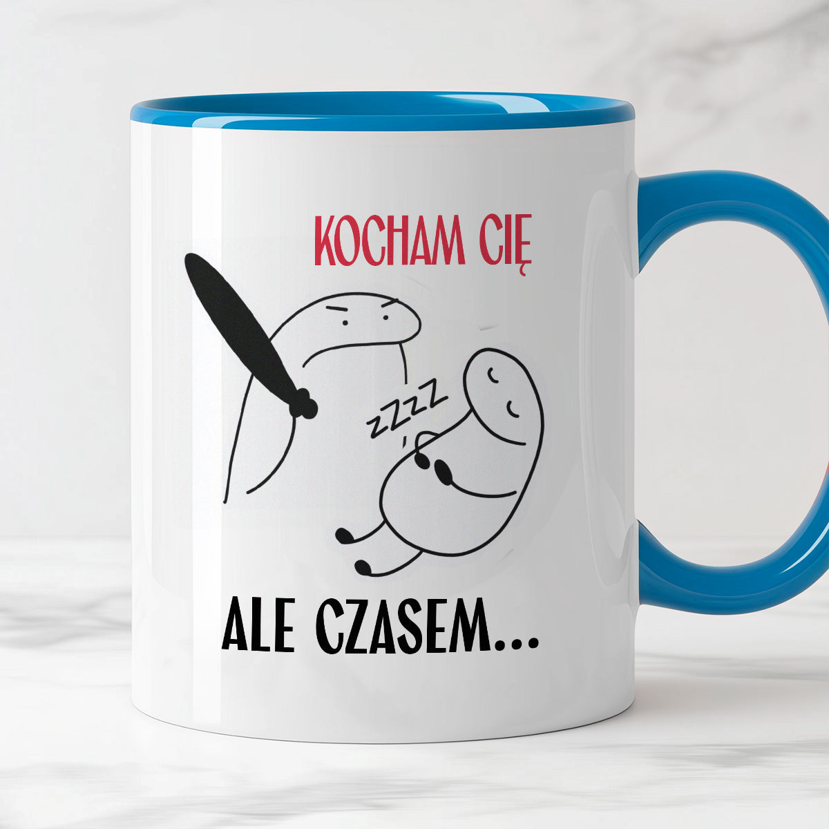 Kubek z nadrukiem "Kocham Cię, ale czasem..." - WALENTYNKI