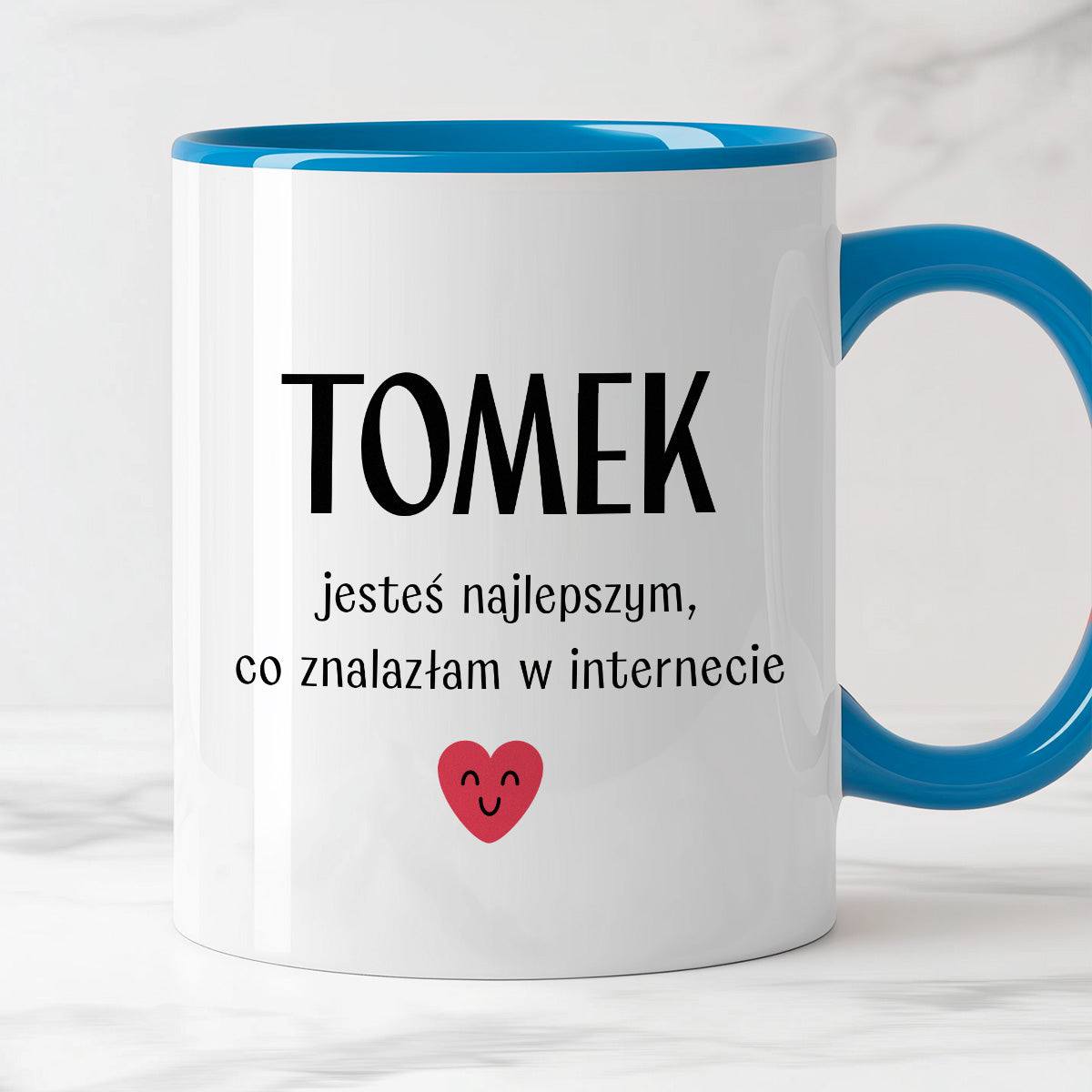 Kubek spersonalizowany z nadrukiem "Jesteś najlepszym, co znalazłam w 