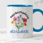 Kubek dla Dziadka - "Najukochańszy dziadek" - kwiaty