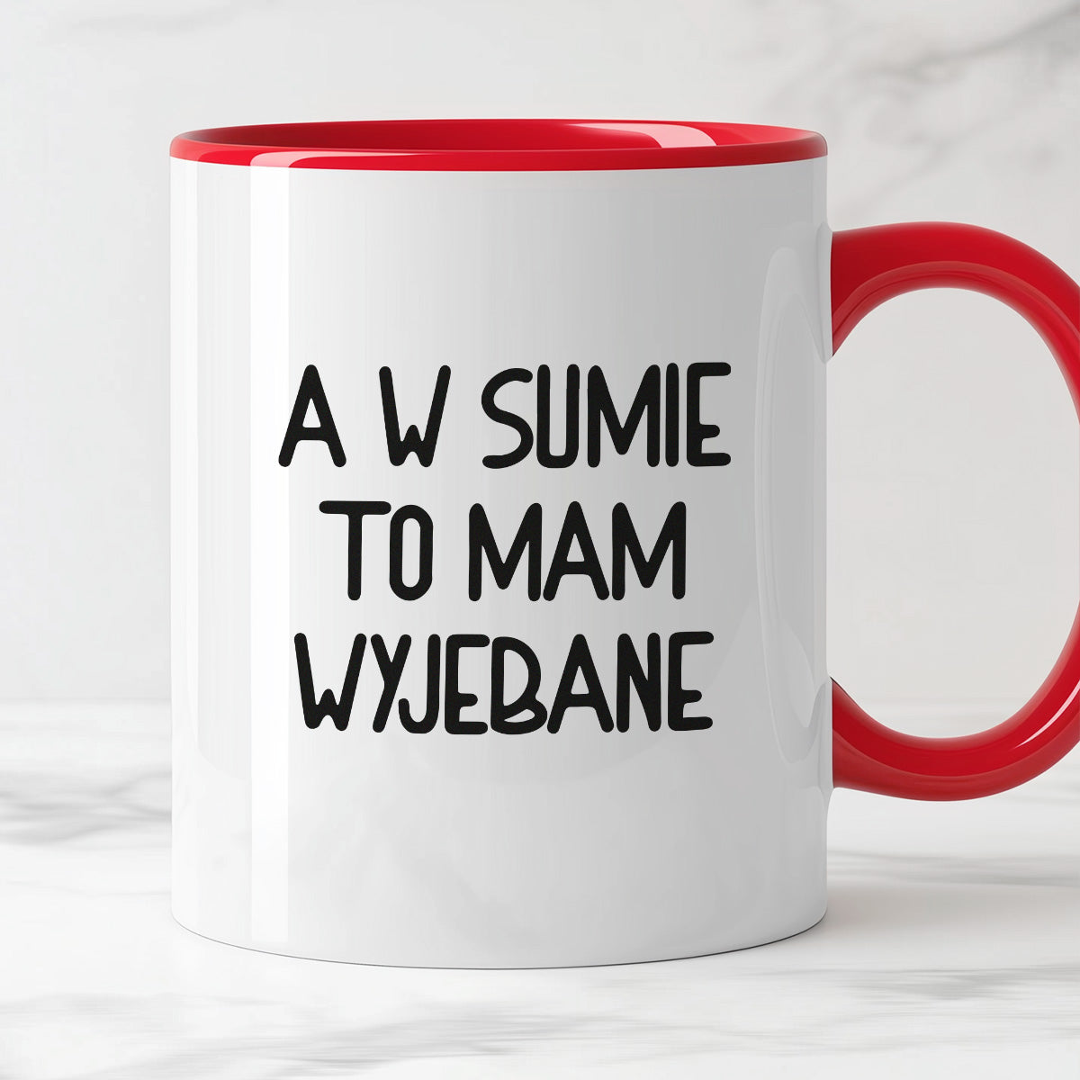 Kubek z nadrukiem "A w sumie, to mam wyjebane"