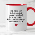 Kubek z nadrukiem "Nie ma na tym świecie drugiej osoby, chrapiącej jak