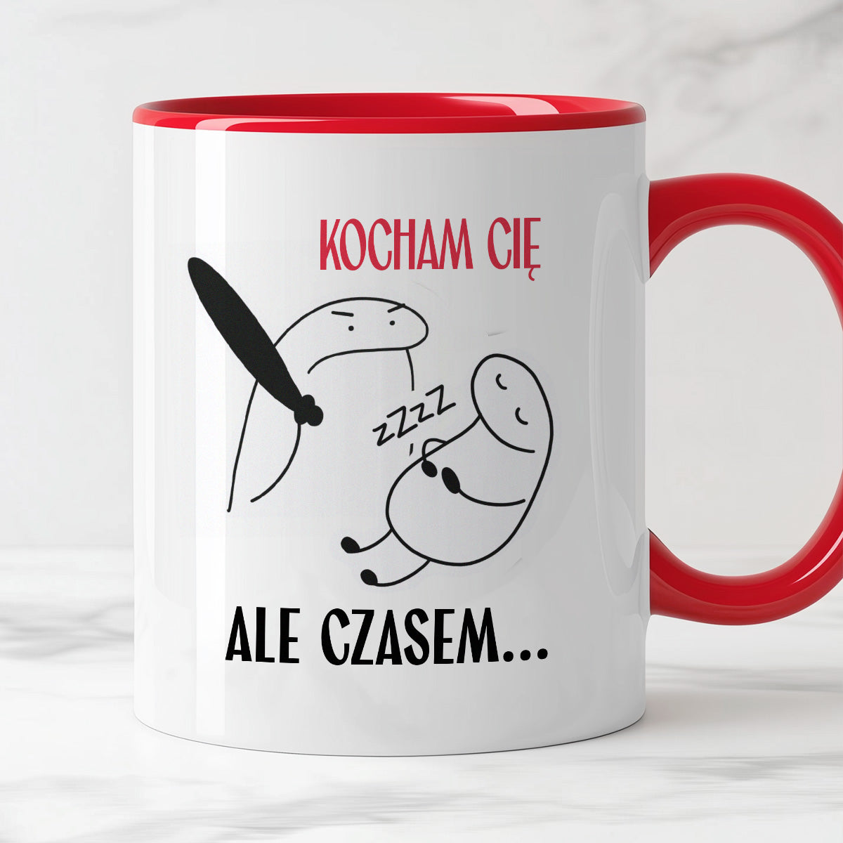 Kubek z nadrukiem "Kocham Cię, ale czasem..." - WALENTYNKI