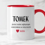 Kubek spersonalizowany z nadrukiem "Jesteś moim najlepszym znaleziskie