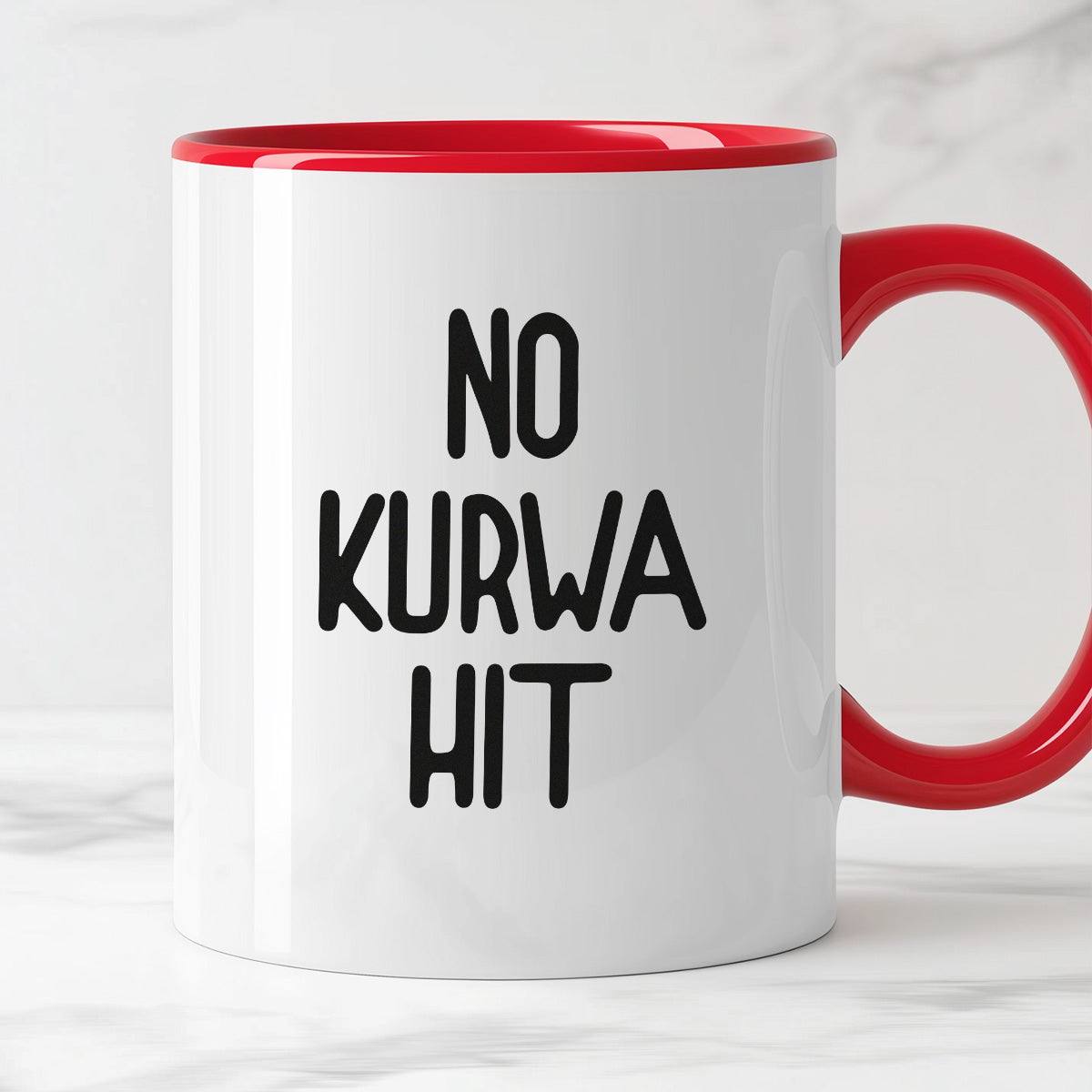 Kubek z nadrukiem "No kurwa hit"