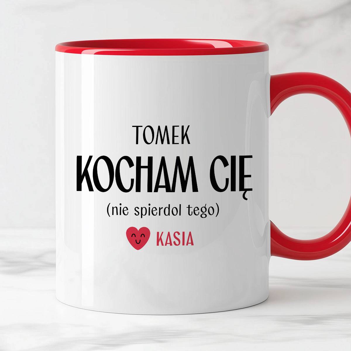 Kubek spersonalizowany z nadrukiem "Kocham Cię (nie spierdol tego)" [2