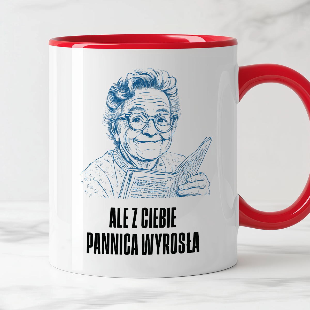 Kubek z cytatem Dziadka "Ale z Ciebie Pannica wyrosła"