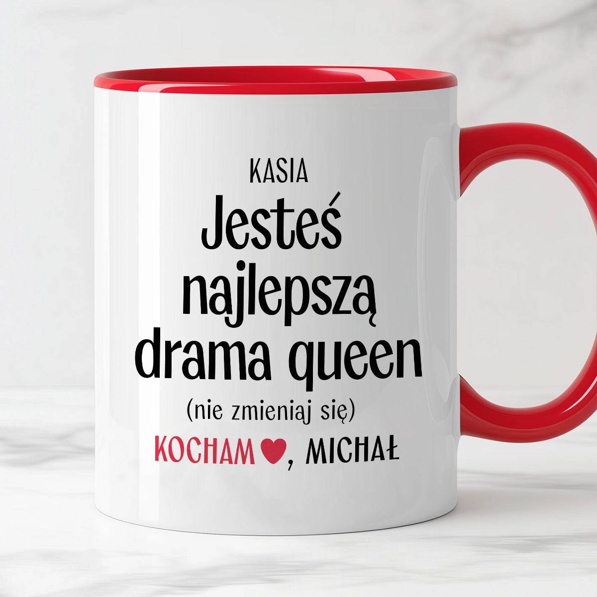 Kubek spersonalizowany z nadrukiem "Jesteś najlepszą drama queen (nie 