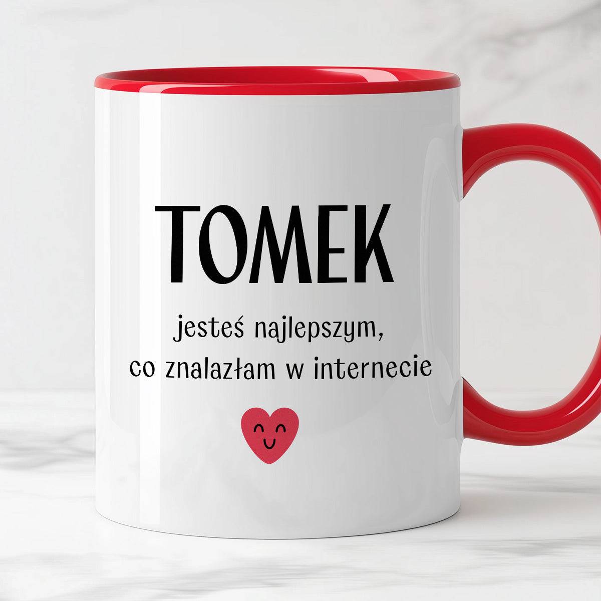 Kubek spersonalizowany z nadrukiem "Jesteś najlepszym, co znalazłam w 