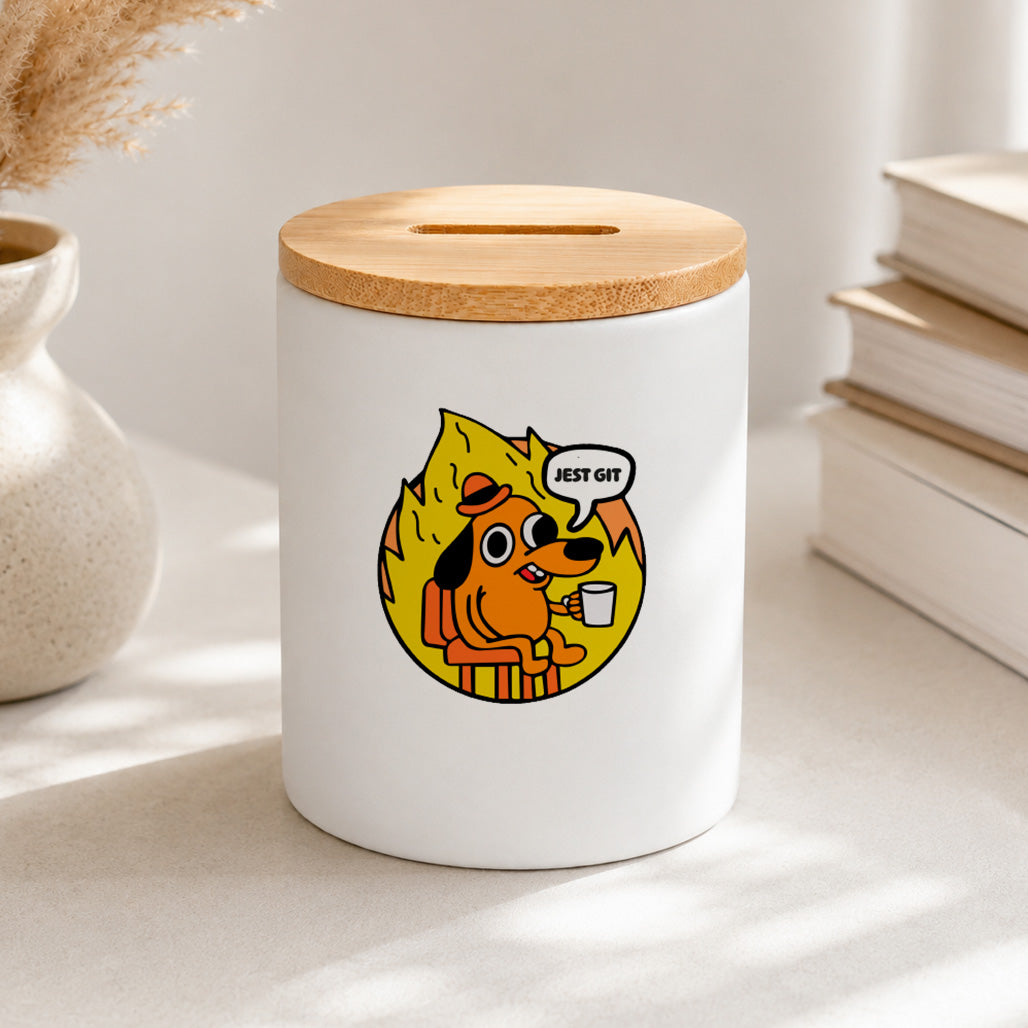 SKARBONKA ceramiczna z nadrukiem "jest git"
