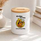 SKARBONKA ceramiczna z nadrukiem "It's fine, I'm fine, Everything is fine"