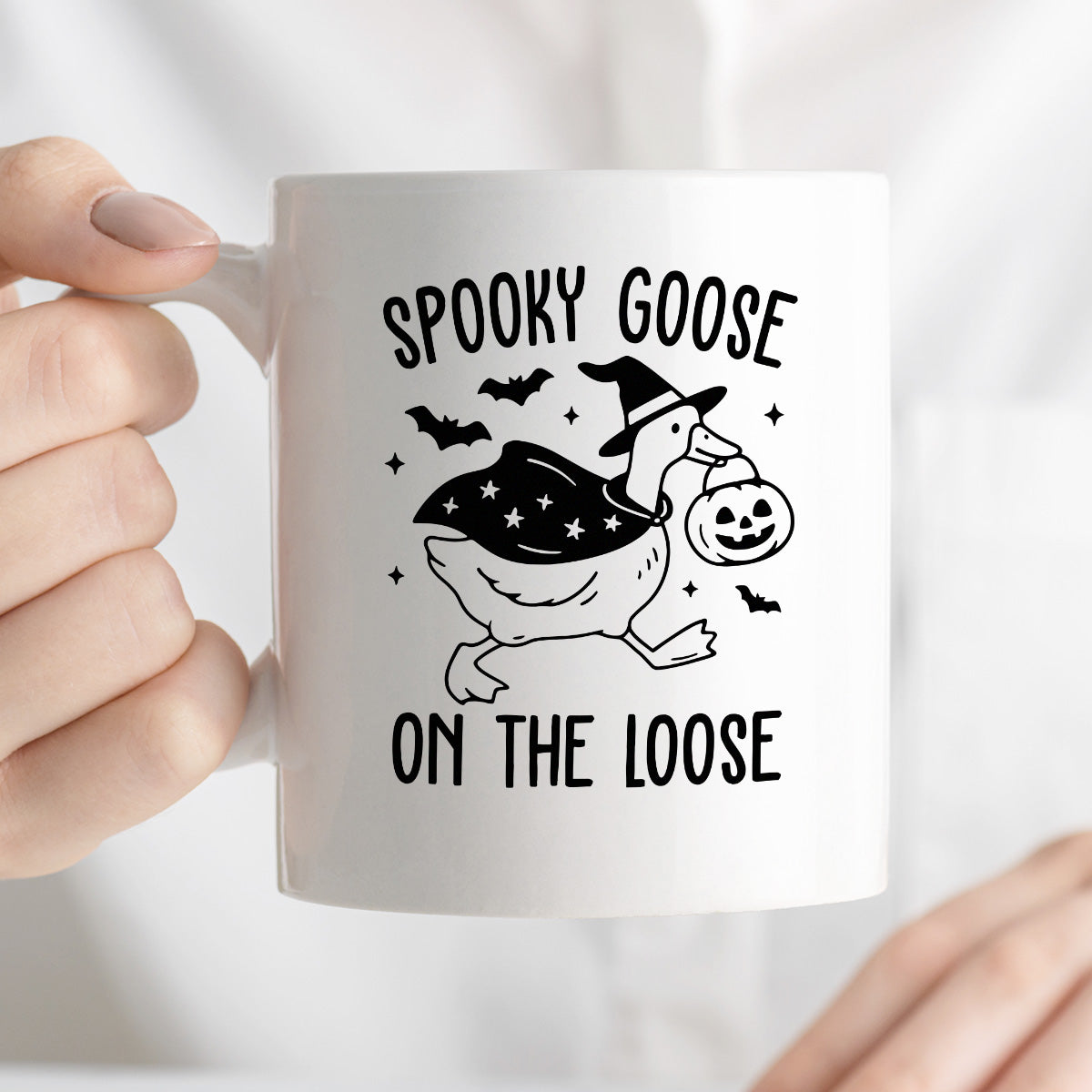 Kubek z nadrukiem "Spookie goose on the loose"