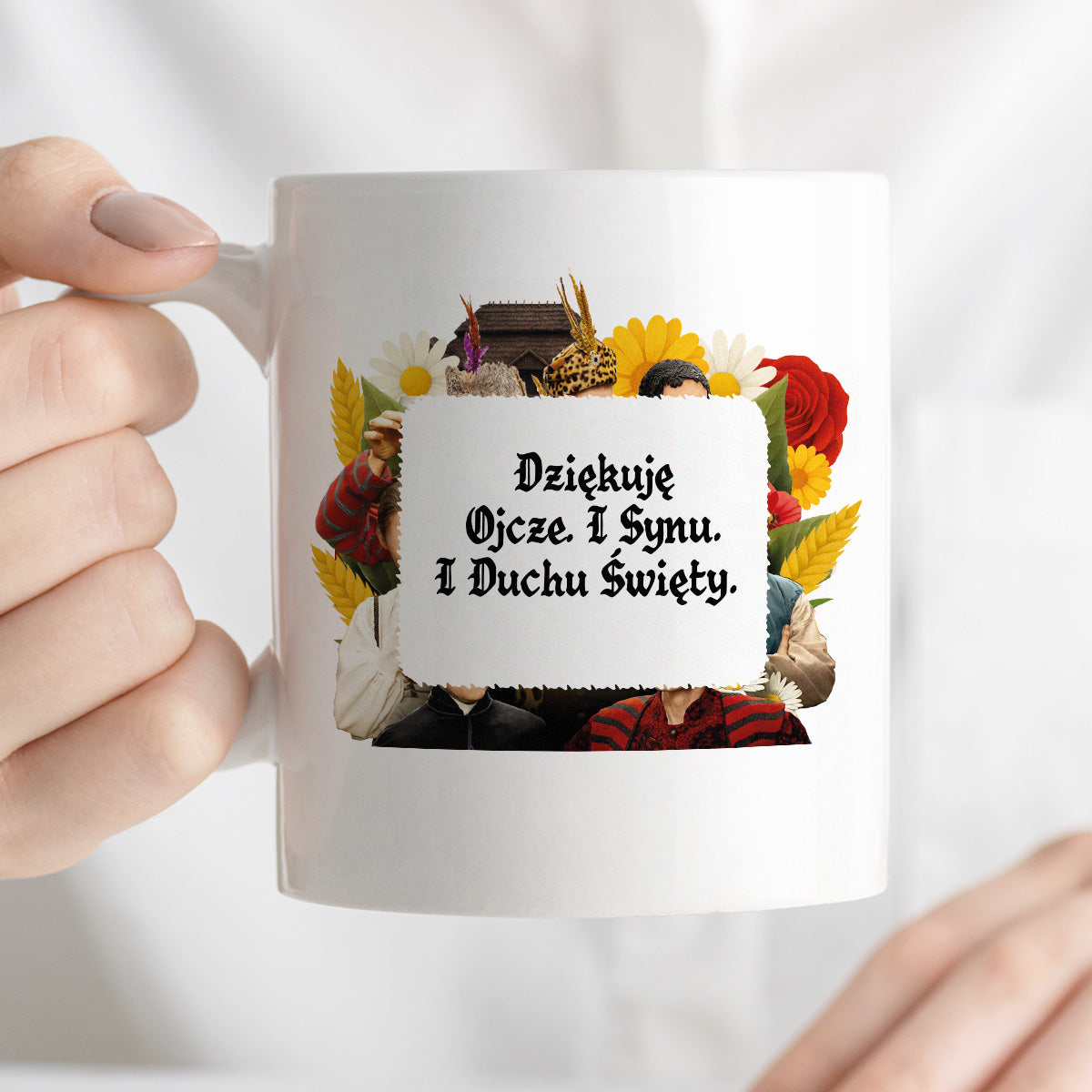 Kubek z nadrukiem "Dziękuję Ojcze. I Synu. I Duchu Święty" NOWE 1670
