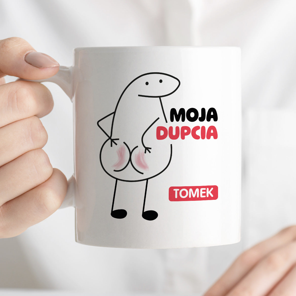 Kubek z nadrukiem "Moja dupcia z IMIENIEM"