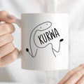 Kubek z nadrukiem "KURWA"