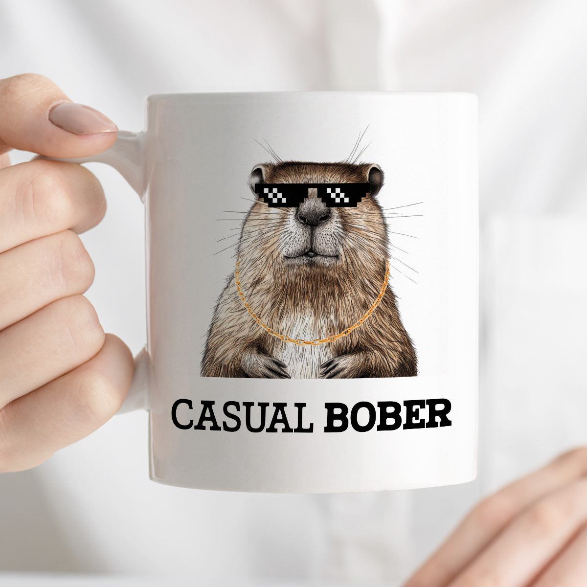 Kubek z nadrukiem "Casual bober"