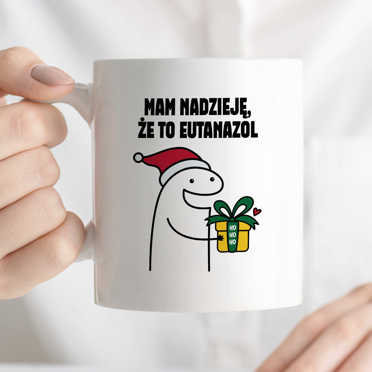 Kubek świąteczny mem "Mam nadzieję, że to Eutanazol"