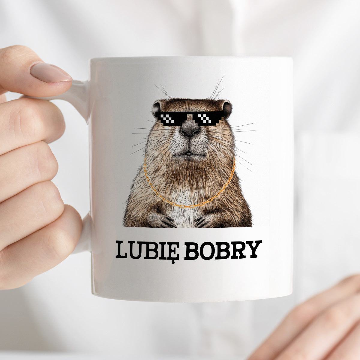 Kubek z nadrukiem "Lubię bobry"