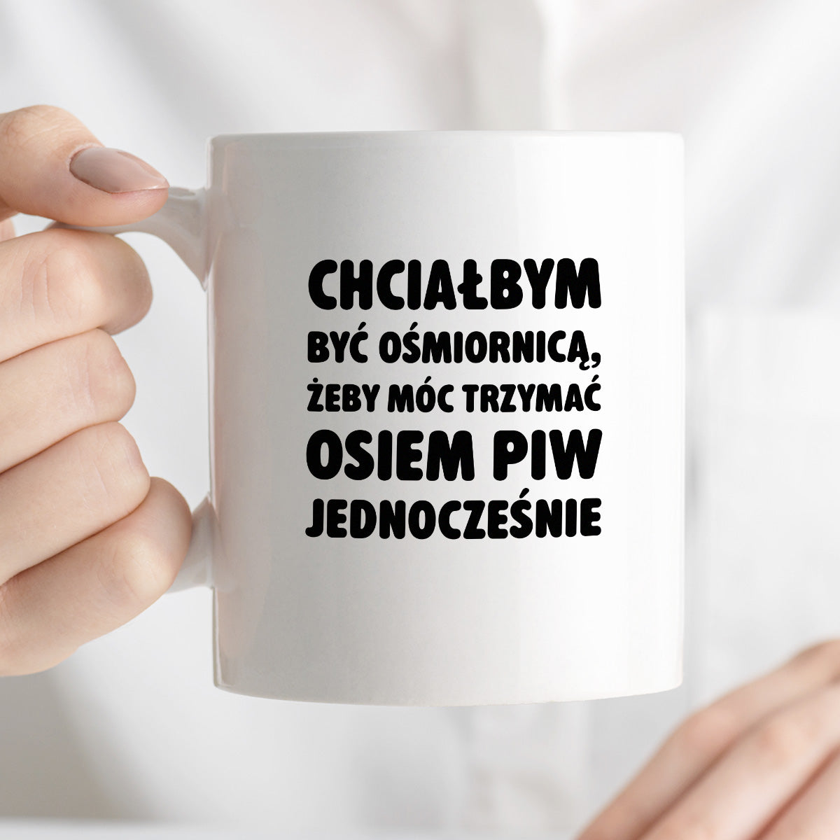 Kubek z nadrukiem - "Chciałbym być ośmiornicą"